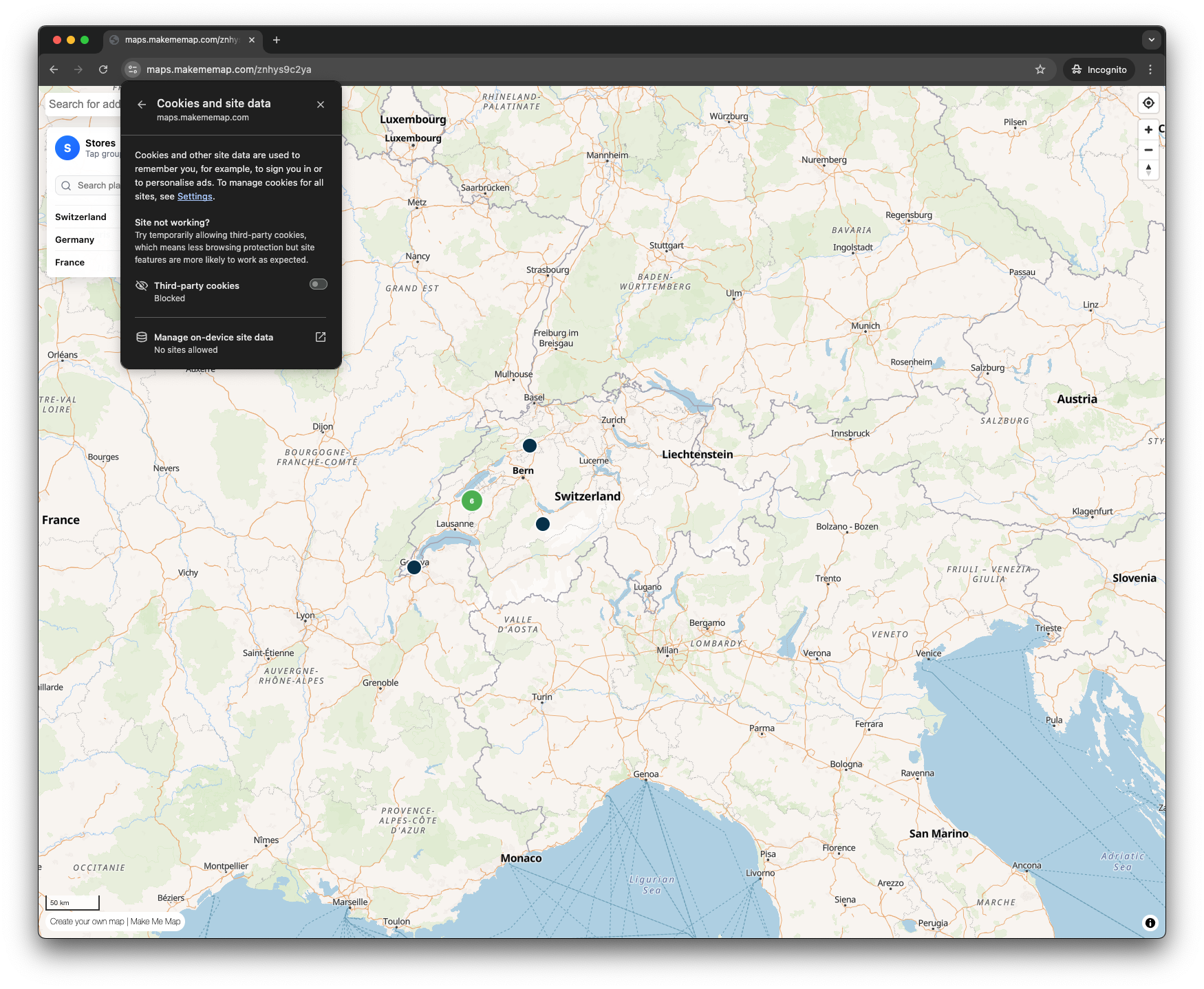 MakeMeMap Embed Maps without cookies