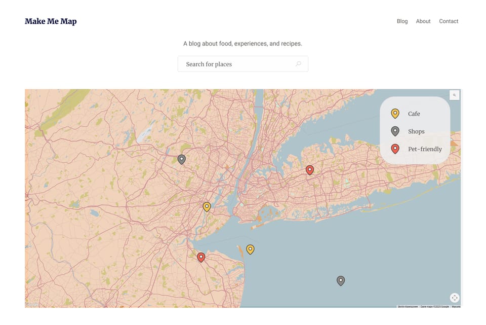 Custom Google Map for a Website