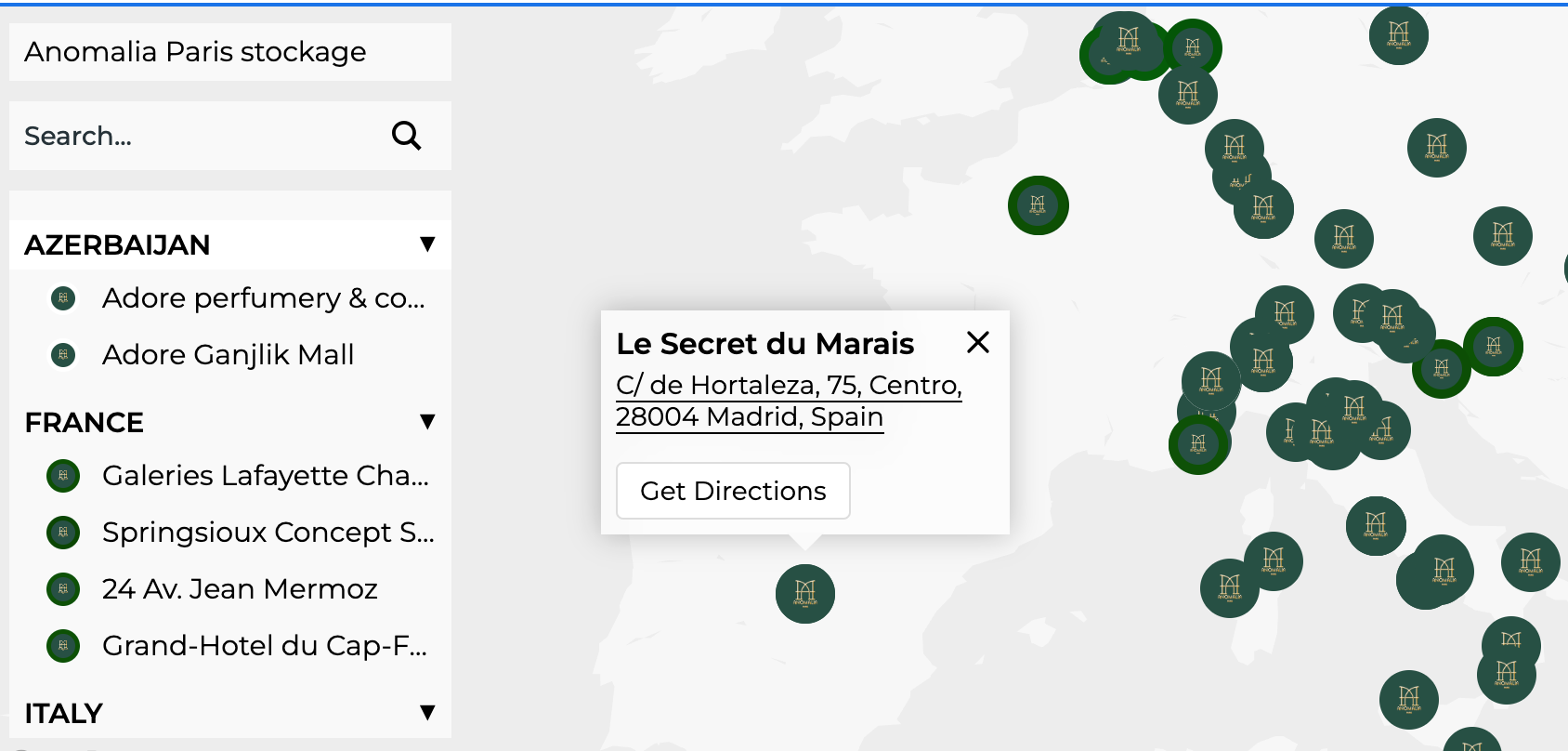 Créateur de cartes de localisation de magasins